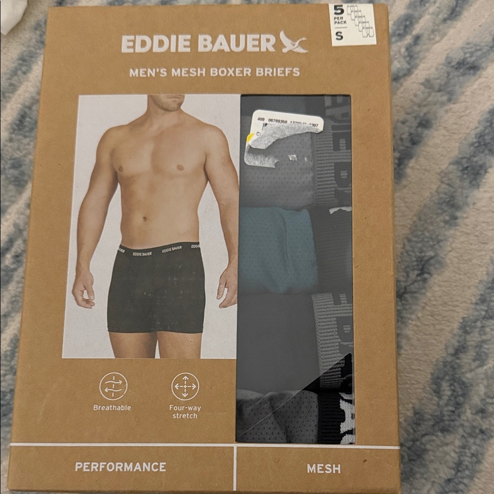 Eddie Bauer Men's Mixed Colors Mesh Boxer Briefs Size S